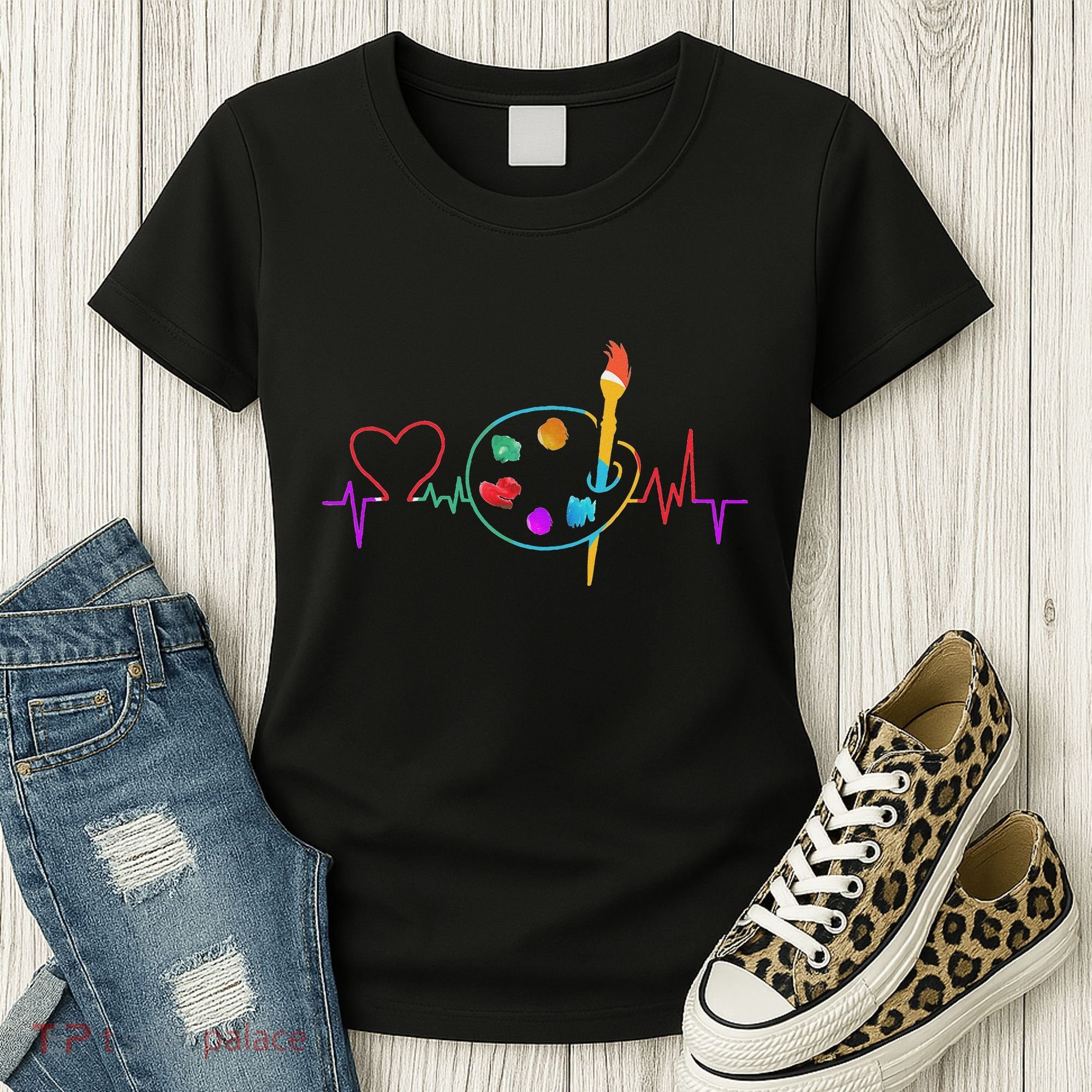 Funny Paint Palette Brush Artist Painter Gift Women's T-Shirt
