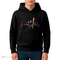 Funny Paint Palette Brush Artist Painter Gift Kids Hoodie thumb 4