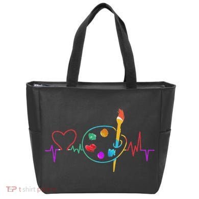 Funny Paint Palette Brush Artist Painter Gift Tote Bag