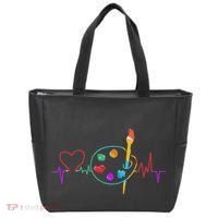 Funny Paint Palette Brush Artist Painter Gift Tote Bag thumb 0