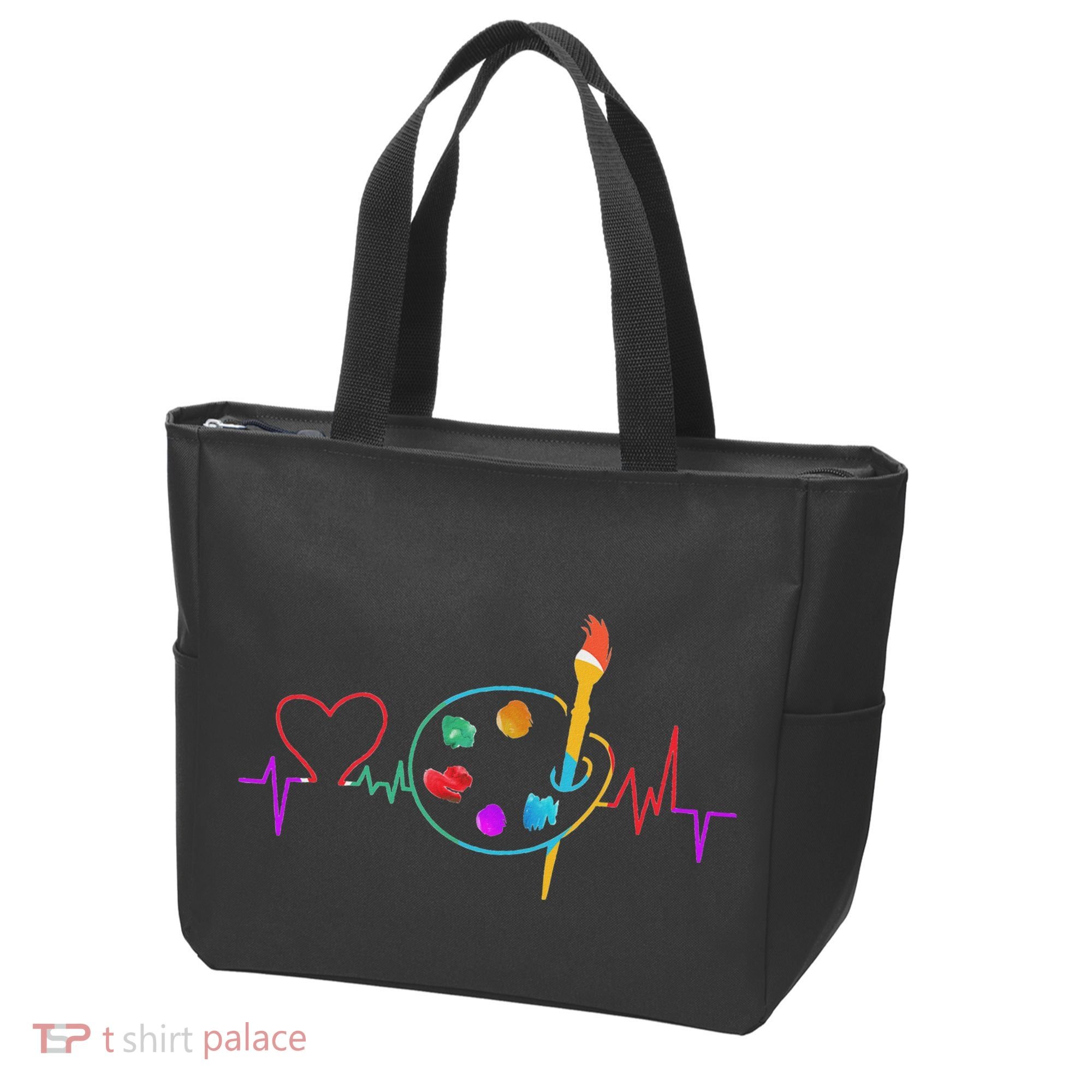Funny Paint Palette Brush Artist Painter Gift Tote Bag