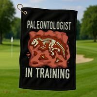 Future Paleontologist Paleontology Student Fossil Hunting Golf Towel thumb 1