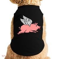 Flying Pig Poking Tongue Out Funny Gift Doggie Tank thumb 0