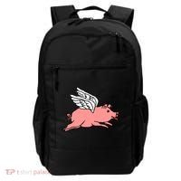 Flying Pig Poking Tongue Out Funny Gift Backpack thumb 0