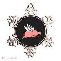Flying Pig Poking Tongue Out Funny Gift Ornament thumb 0