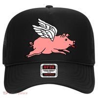 Flying Pig Poking Tongue Out Funny Gift Hat thumb 0