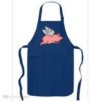 Flying Pig Poking Tongue Out Funny Gift Apron thumb 0