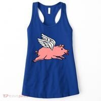 Flying Pig Poking Tongue Out Funny Gift Women's Tank Top thumb 0