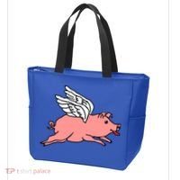 Flying Pig Poking Tongue Out Funny Gift Tote Bag thumb 3