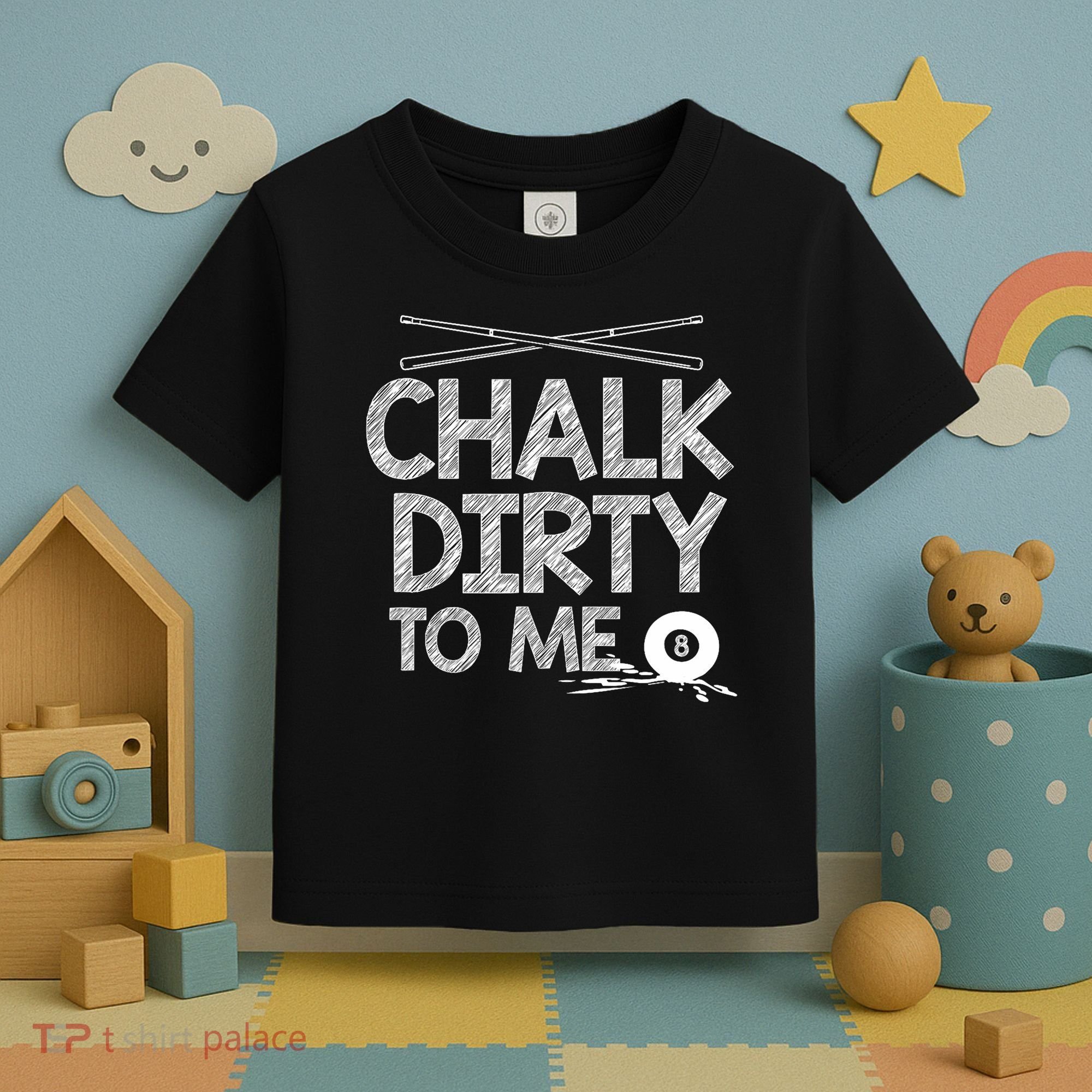 Funny Pool Player 8ball Billard Toddler T-Shirt