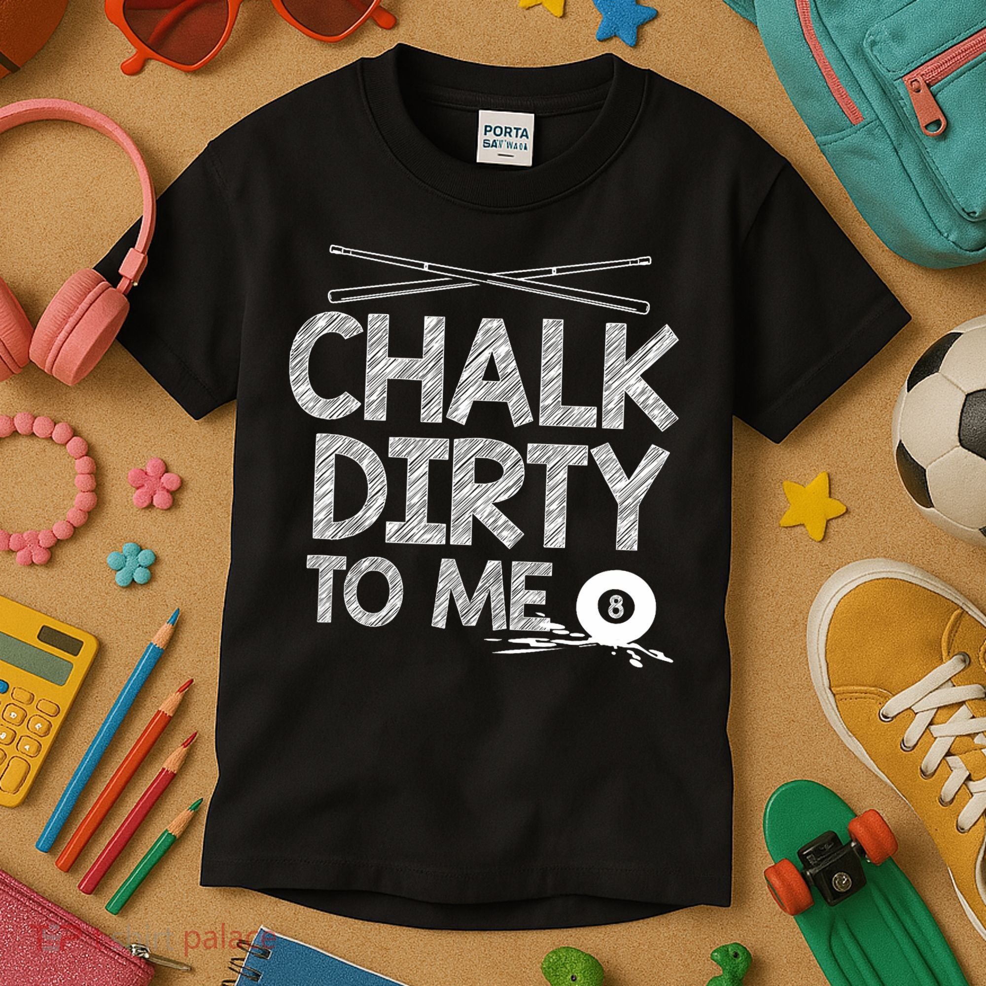 Funny Pool Player 8ball Billard Kids T-Shirt