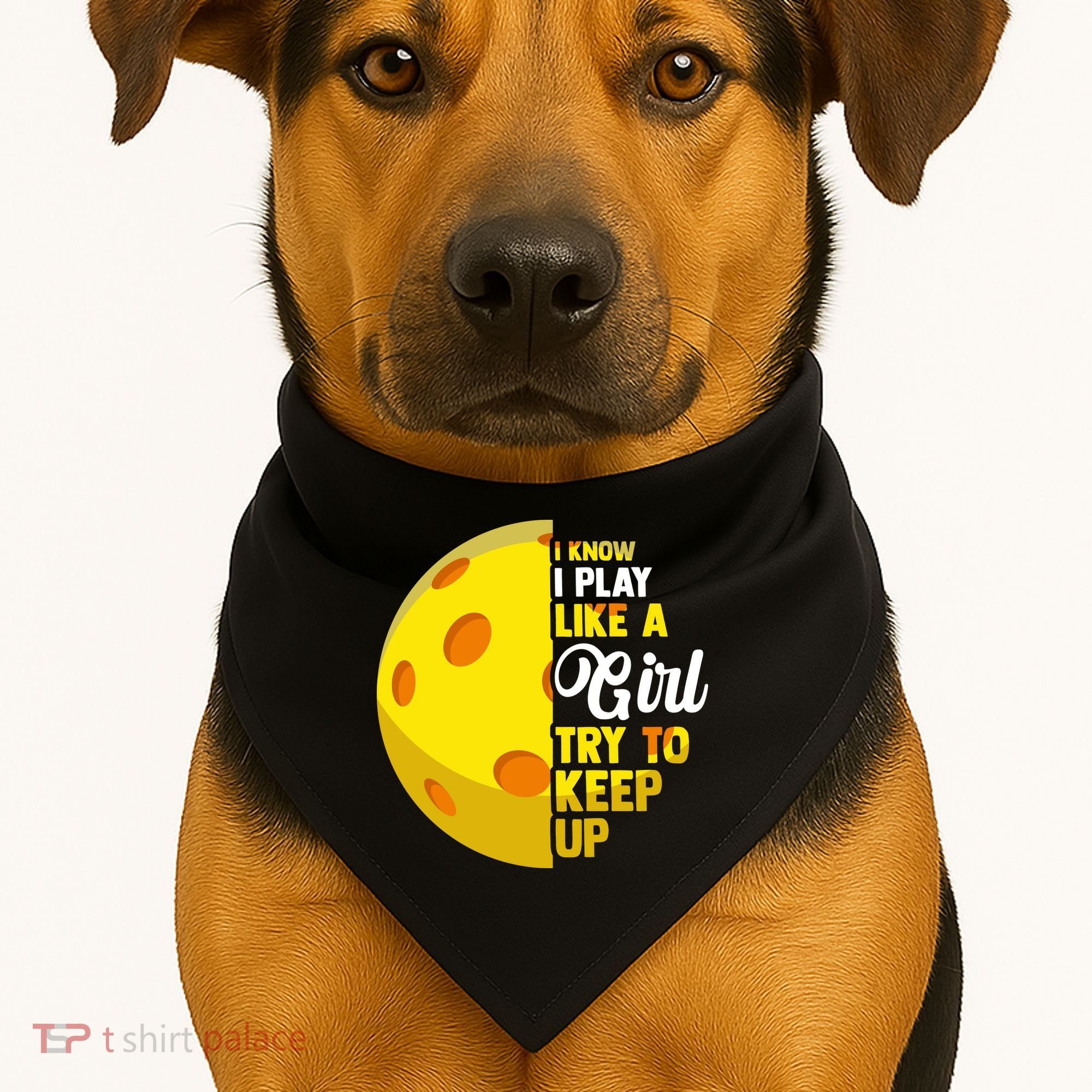 Funny Pickleball Player Girl Pickleball Gift USA-Made Doggie Bandana