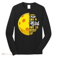 Funny Pickleball Player Girl Pickleball Gift Long Sleeve Shirt thumb 0
