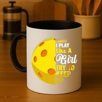 Funny Pickleball Player Girl Pickleball Gift Coffee Mug thumb 4