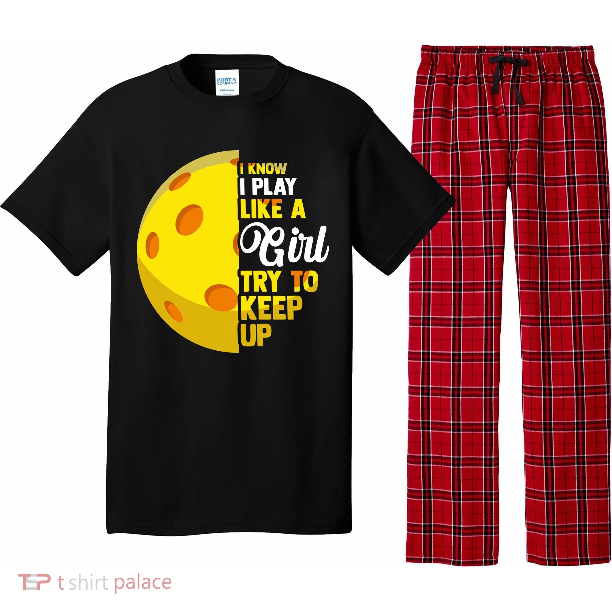 Funny Pickleball Player Girl Pickleball Gift Pajama Set