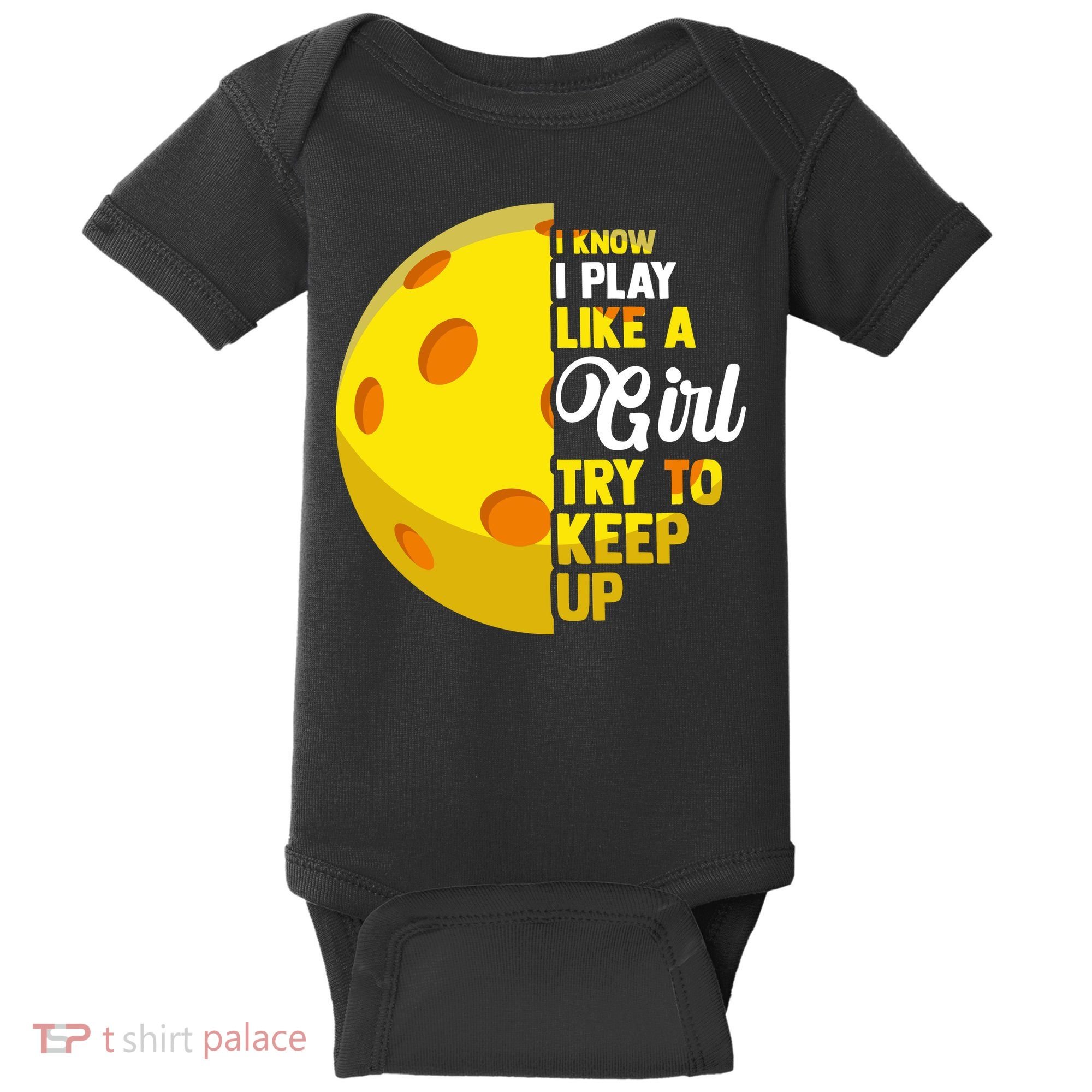 Funny Pickleball Player Girl Pickleball Gift Baby Bodysuit