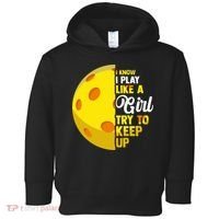 Funny Pickleball Player Girl Pickleball Gift Toddler Hoodie thumb 0
