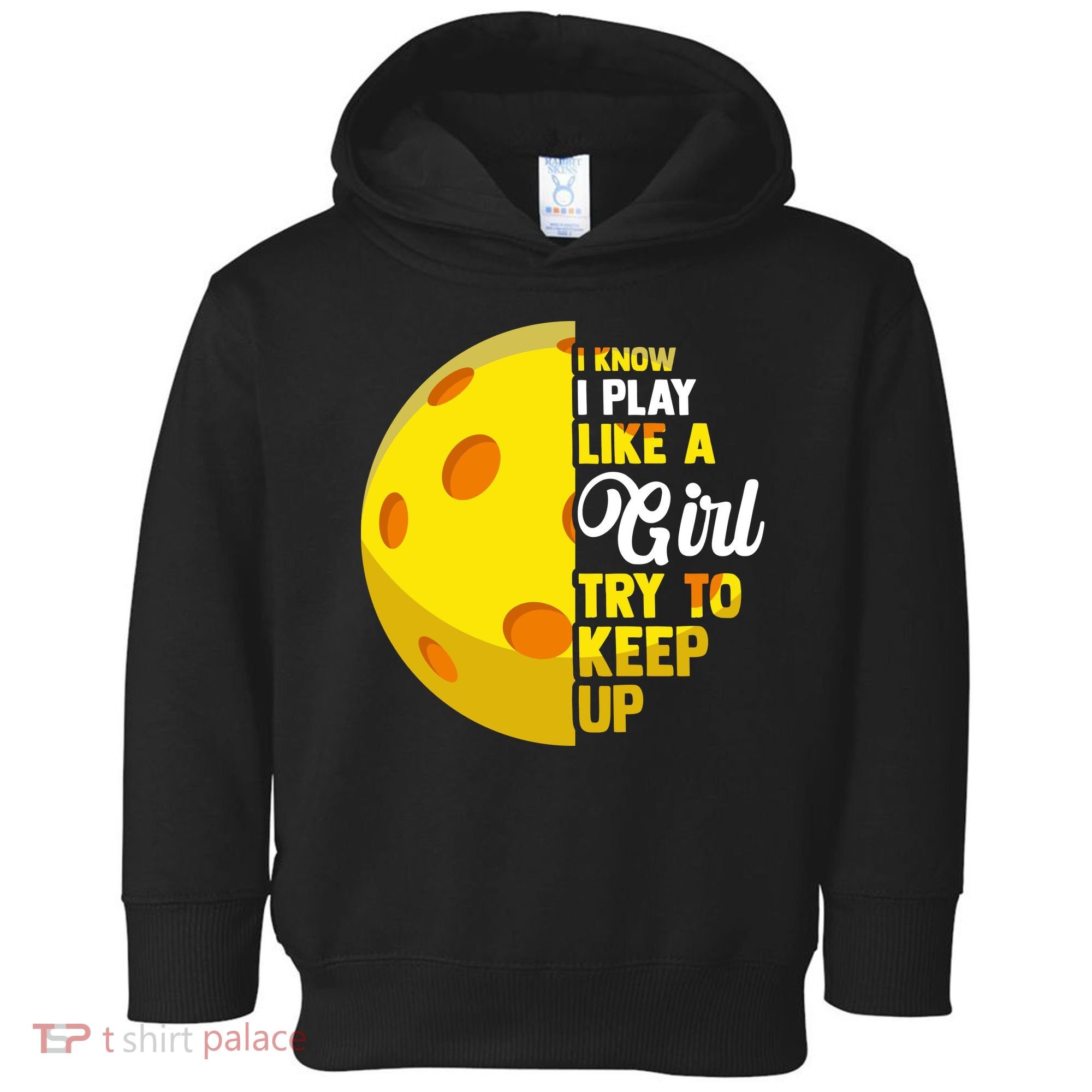 Funny Pickleball Player Girl Pickleball Gift Toddler Hoodie