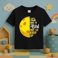 Funny Pickleball Player Girl Pickleball Gift Toddler T-Shirt thumb 3