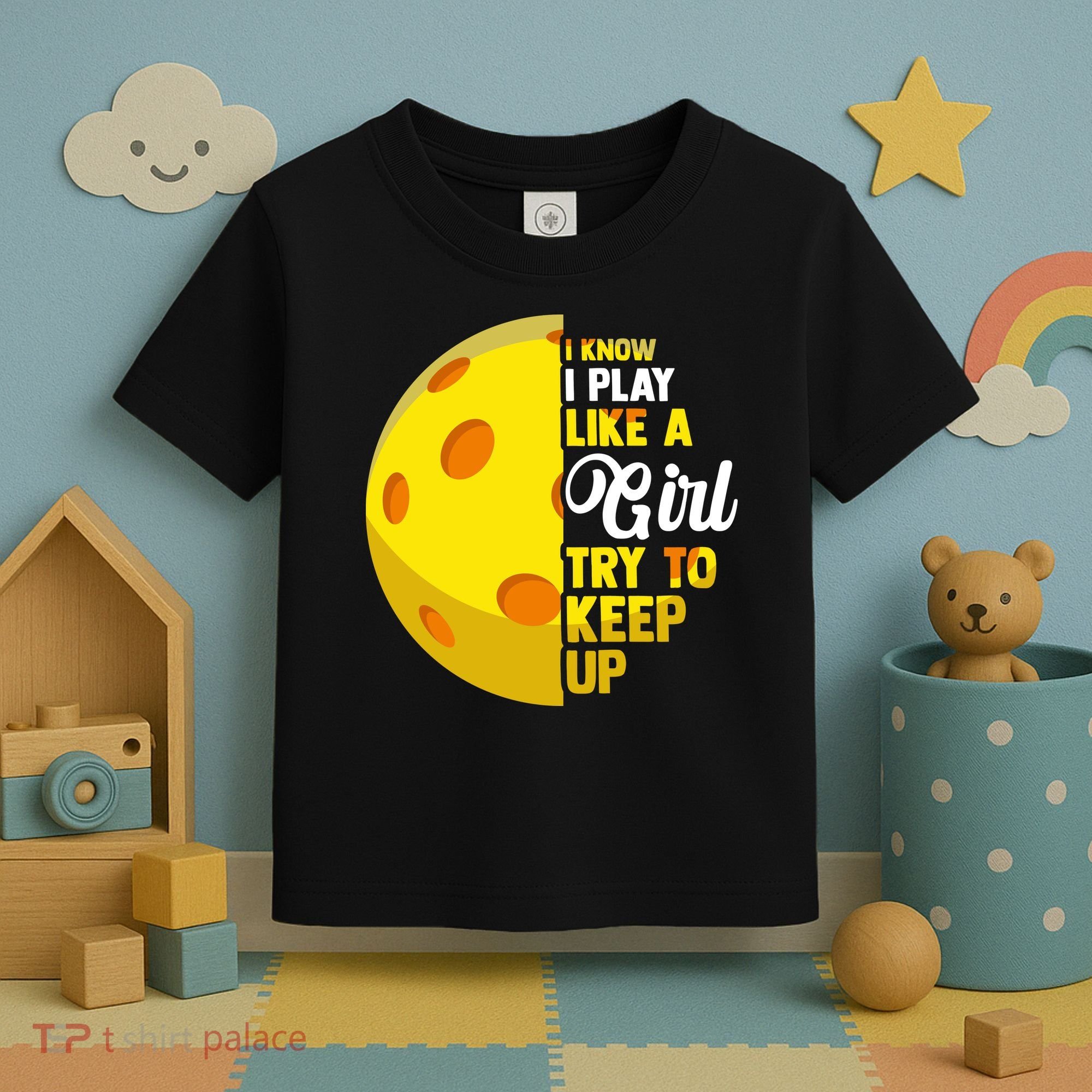 Funny Pickleball Player Girl Pickleball Gift Toddler T-Shirt