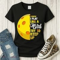 Funny Pickleball Player Girl Pickleball Gift Women's T-Shirt thumb 3
