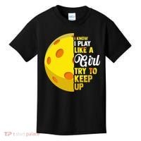 Funny Pickleball Player Girl Pickleball Gift Kids T-Shirt thumb 0
