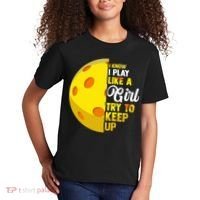 Funny Pickleball Player Girl Pickleball Gift Kids T-Shirt thumb 2