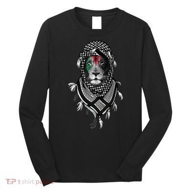 Free Palestine Palestinian Lion Long Sleeve Shirt