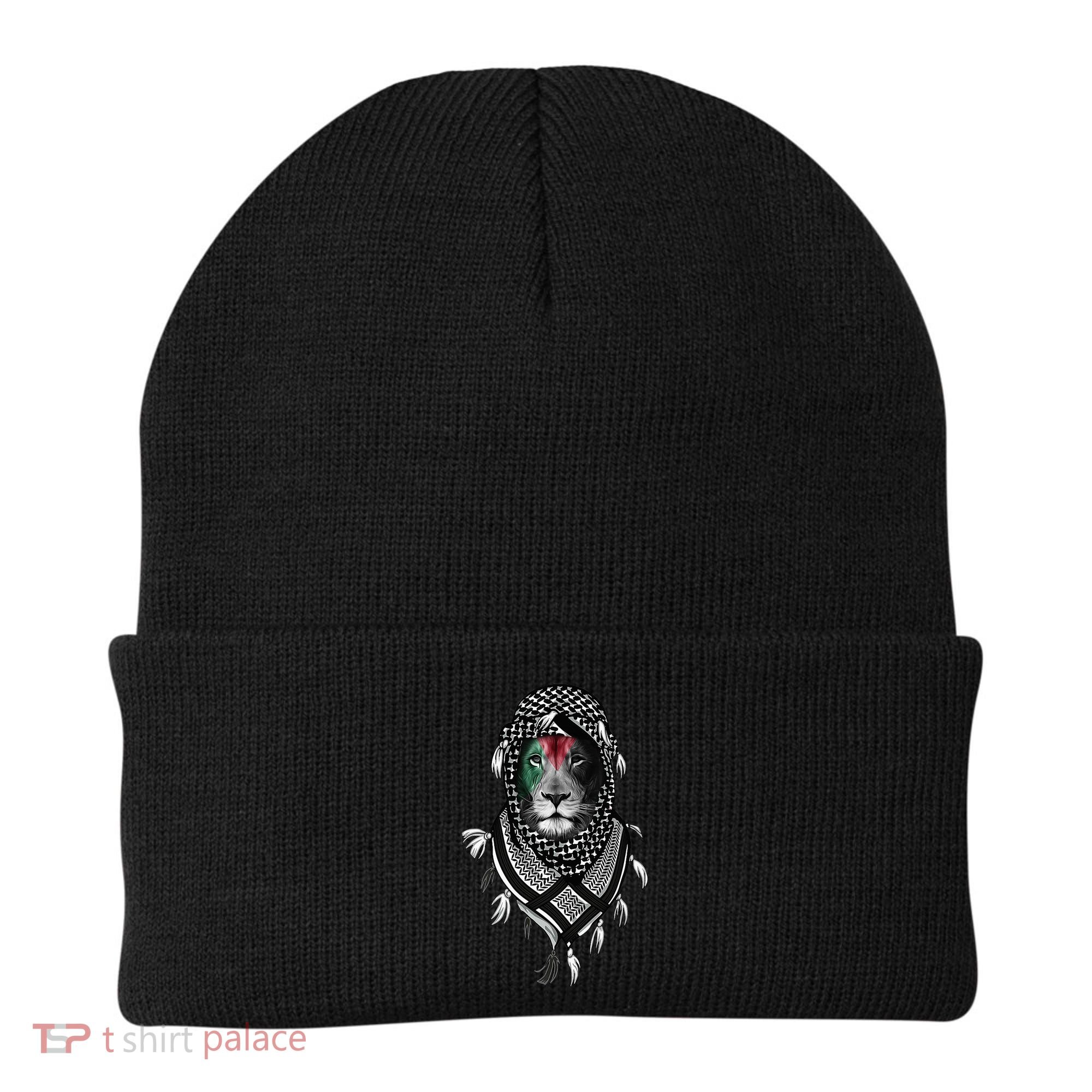 Free Palestine Palestinian Lion Beanie