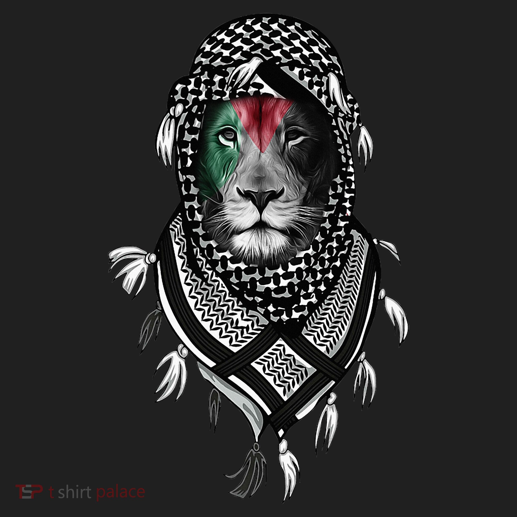 Free Palestine Palestinian Lion Beanie