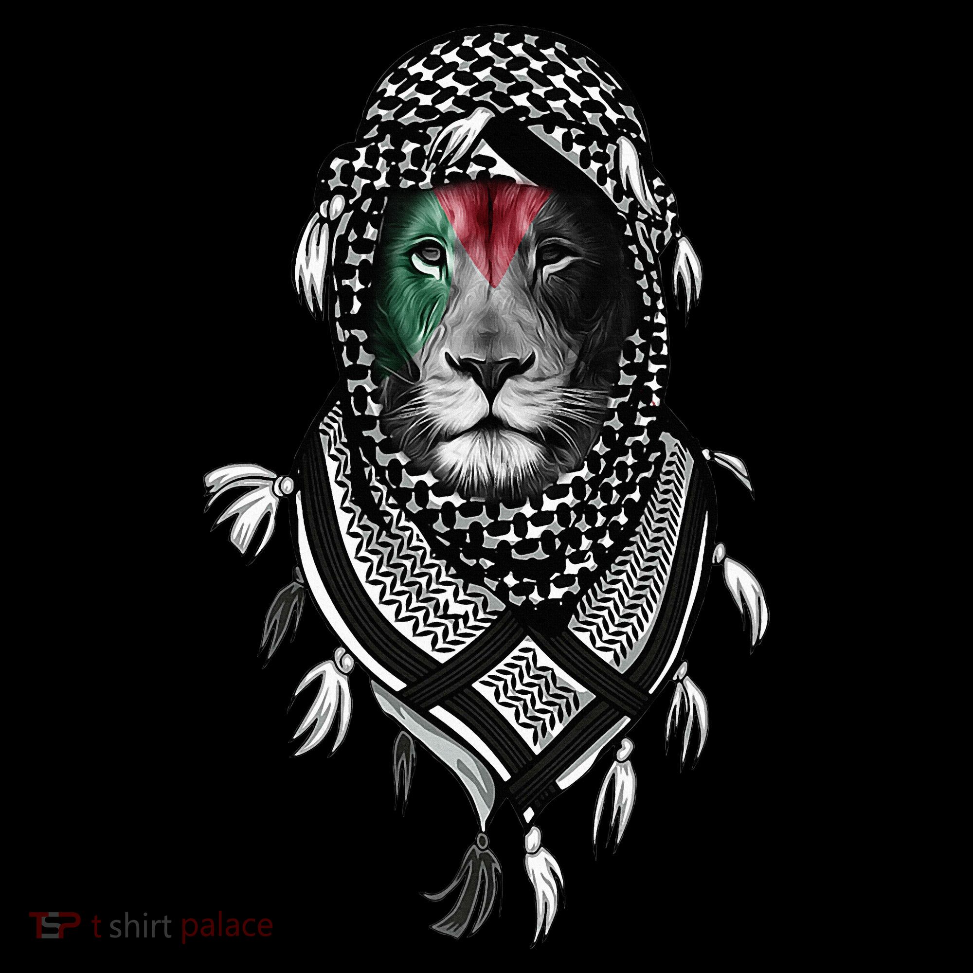 Free Palestine Palestinian Lion Women's Hoodie