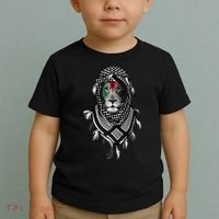 Free Palestine Palestinian Lion Toddler T-Shirt thumb 2