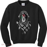 Free Palestine Palestinian Lion Kids Sweatshirt thumb 0