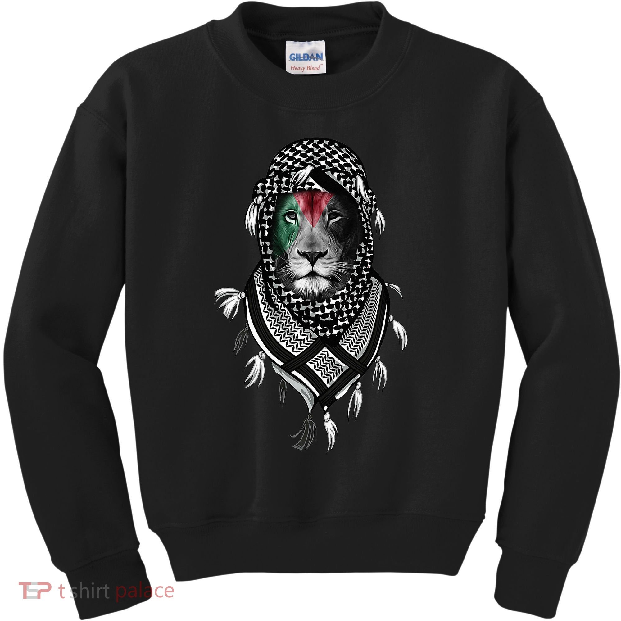 Free Palestine Palestinian Lion Kids Sweatshirt