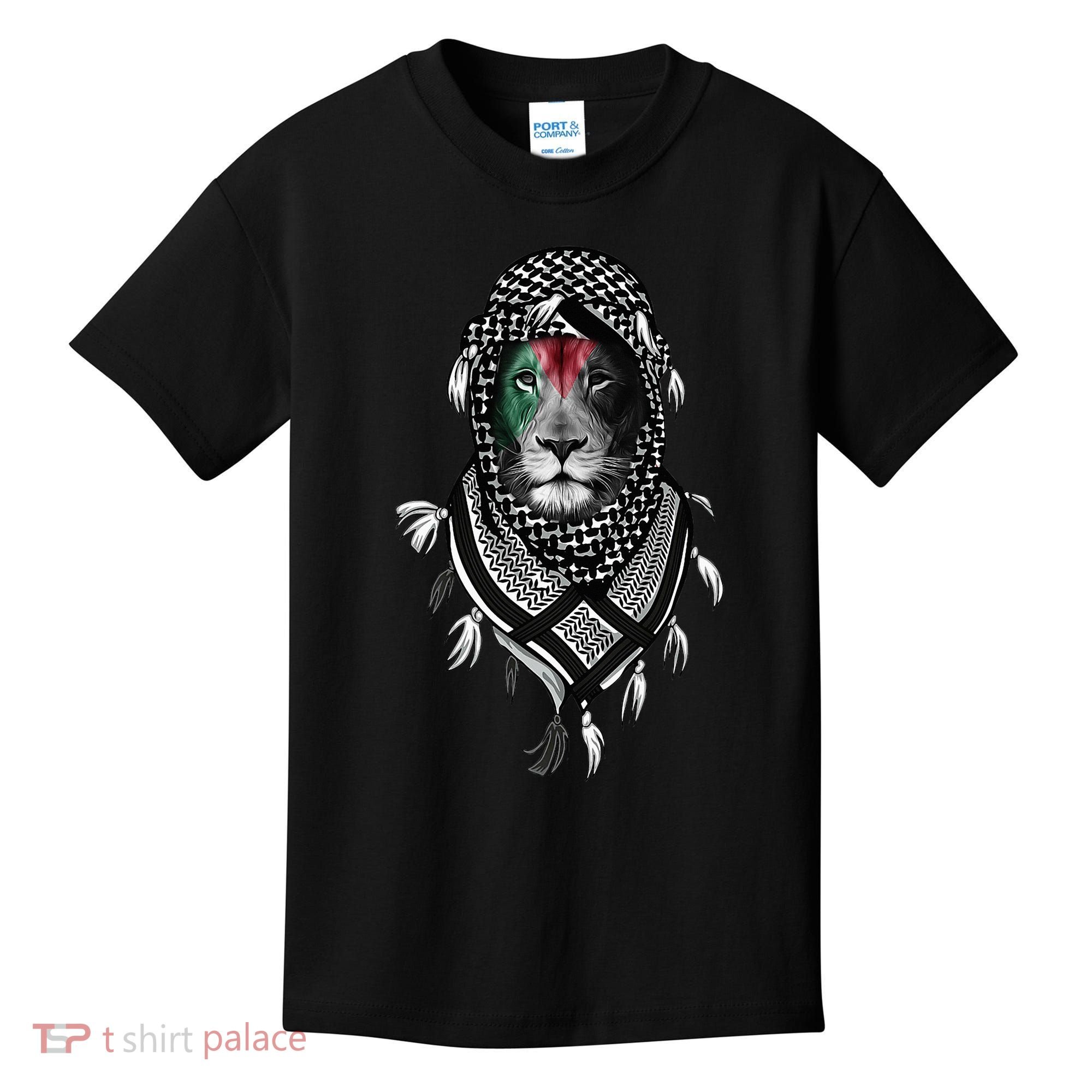 Free Palestine Palestinian Lion Kids T-Shirt