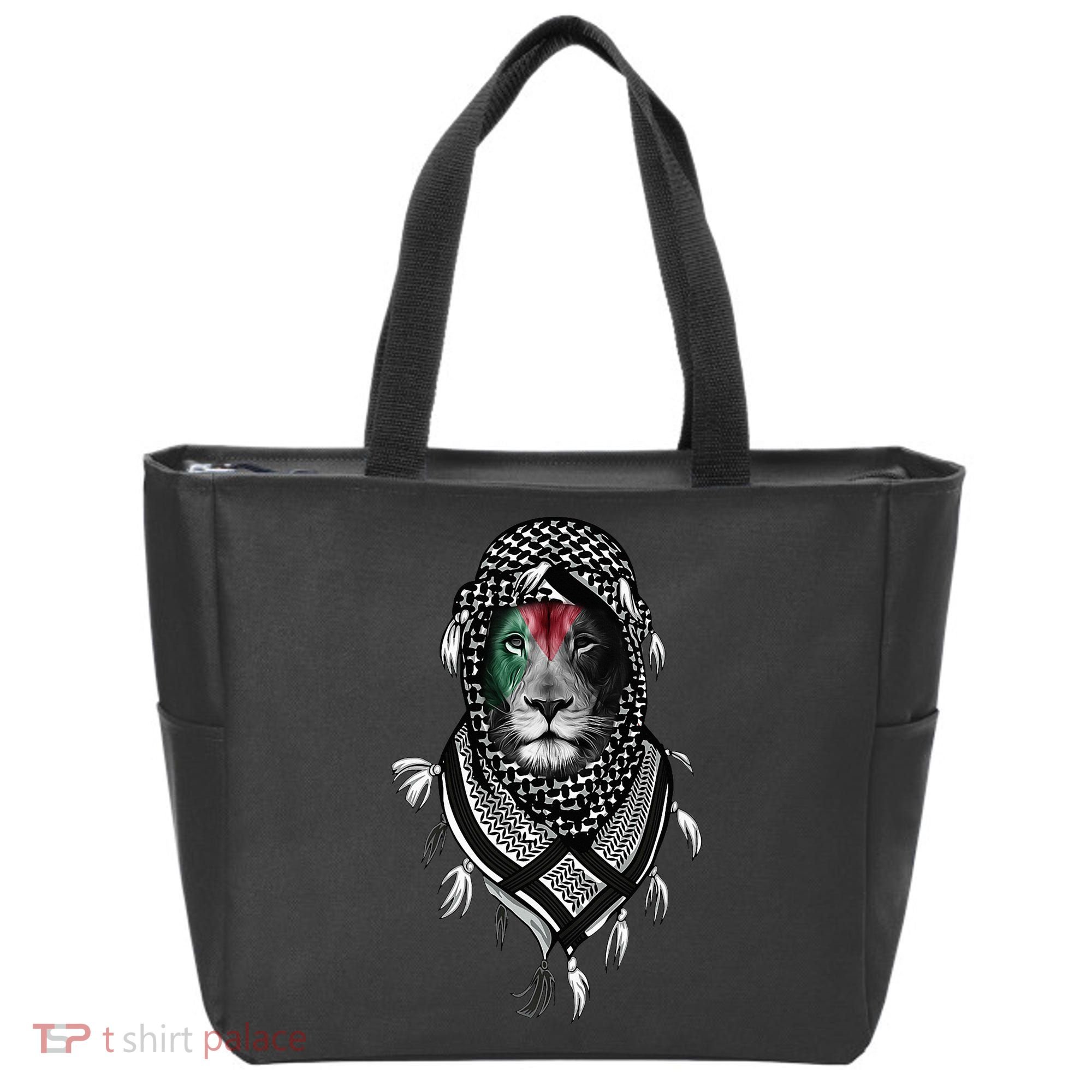 Free Palestine Palestinian Lion Tote Bag