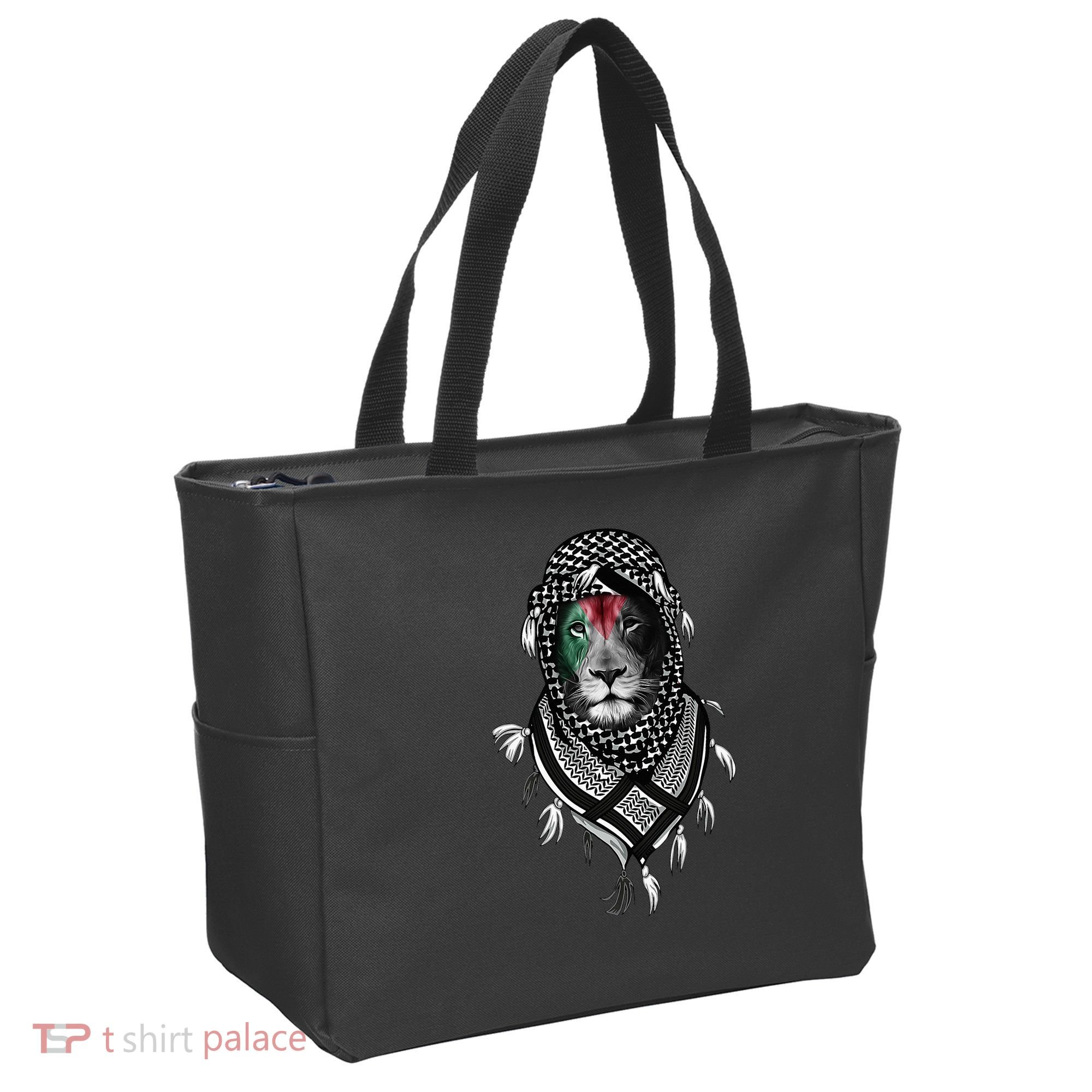 Free Palestine Palestinian Lion Tote Bag