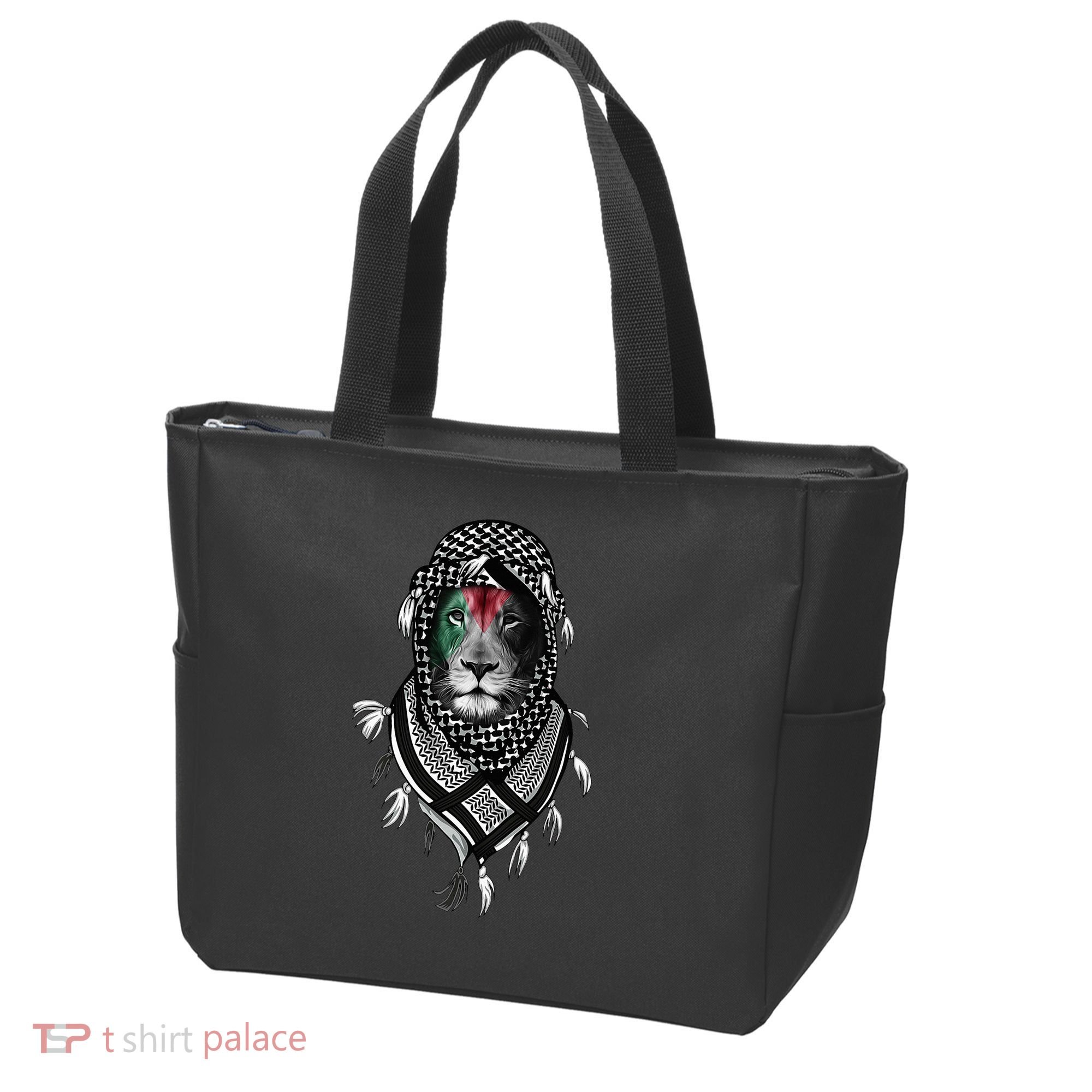 Free Palestine Palestinian Lion Tote Bag