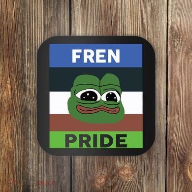 Fren Pride PEPE The Frog Coaster