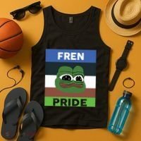 Fren Pride PEPE The Frog Tank Top thumb 4