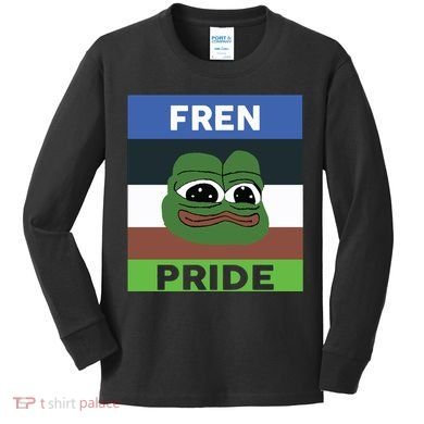 Fren Pride PEPE The Frog Kids Long Sleeve Shirt