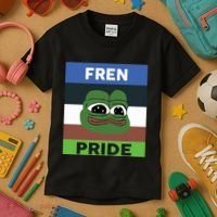 Fren Pride PEPE The Frog Kids T-Shirt thumb 3