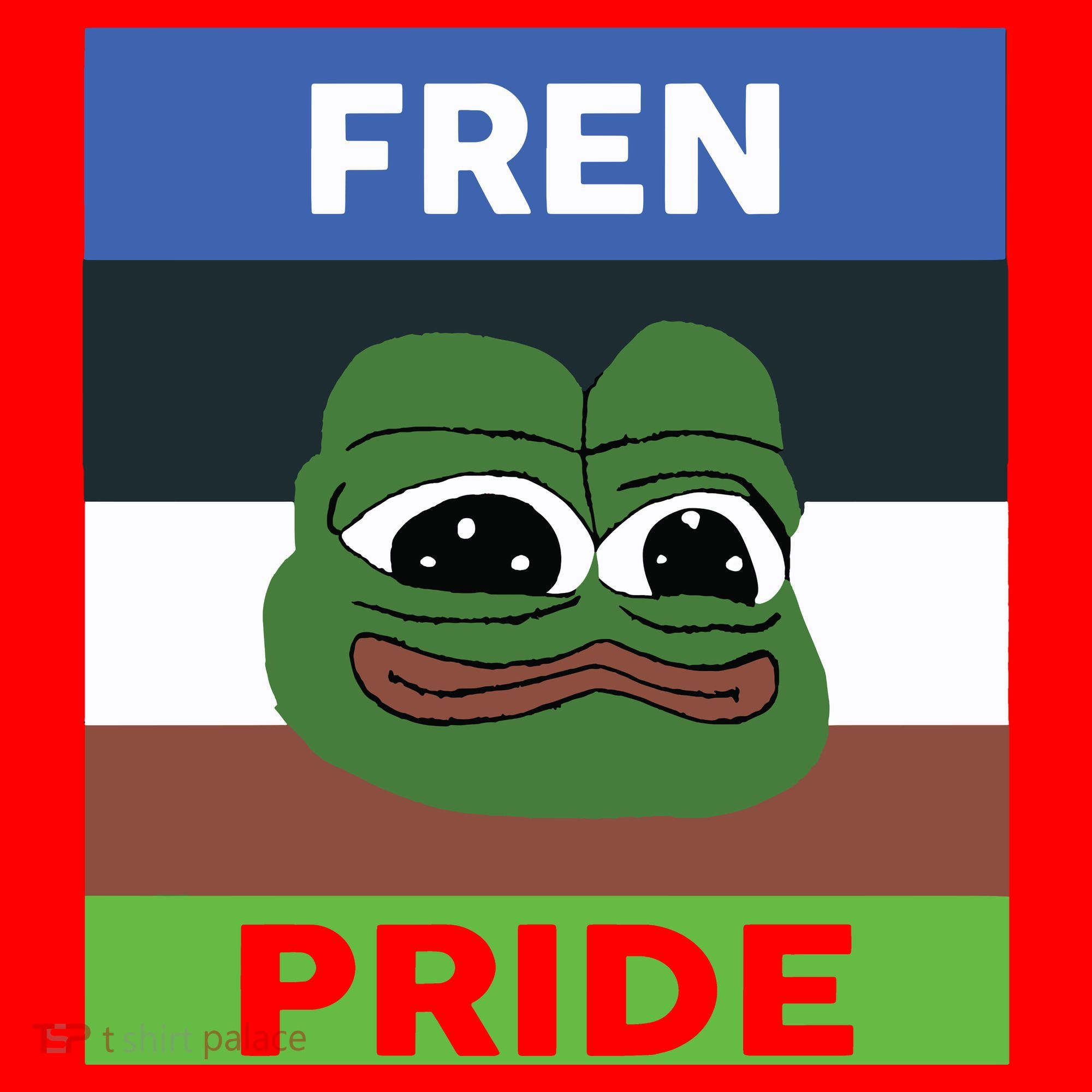Fren Pride PEPE The Frog Santa Hat