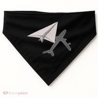 Funny Pilot Paper Airplane Funny Gift For Cofunny Giftpilots Boys Party Gift USA-Made Doggie Bandana thumb 0