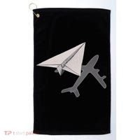 Funny Pilot Paper Airplane Funny Gift For Cofunny Giftpilots Boys Party Gift Golf Towel thumb 0