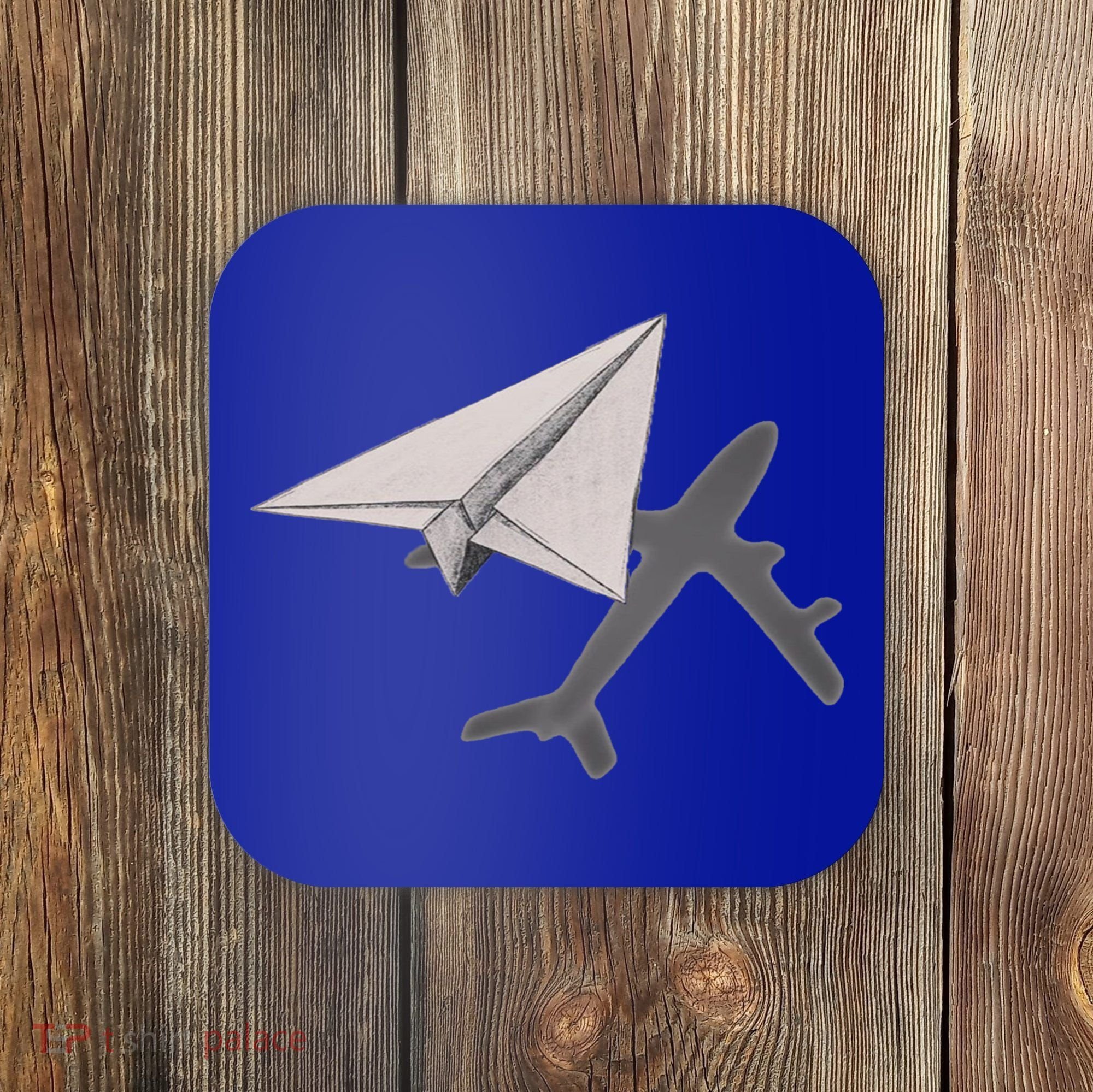Funny Pilot Paper Airplane Funny Gift For Cofunny Giftpilots Boys Party Gift Coaster