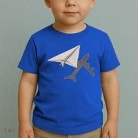 Funny Pilot Paper Airplane Funny Gift For Cofunny Giftpilots Boys Party Gift Toddler T-Shirt thumb 2