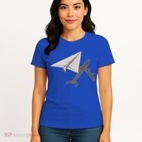 Funny Pilot Paper Airplane Funny Gift For Cofunny Giftpilots Boys Party Gift Women's T-Shirt thumb 4