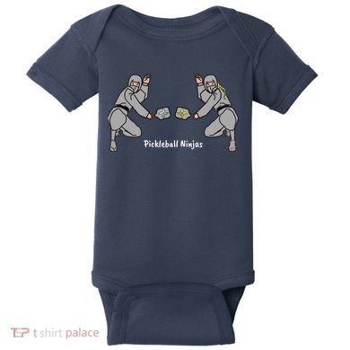 Fun Pickleball, Pickleball Ninja Mixed Doubles, Pickleball For Life Baby Bodysuit