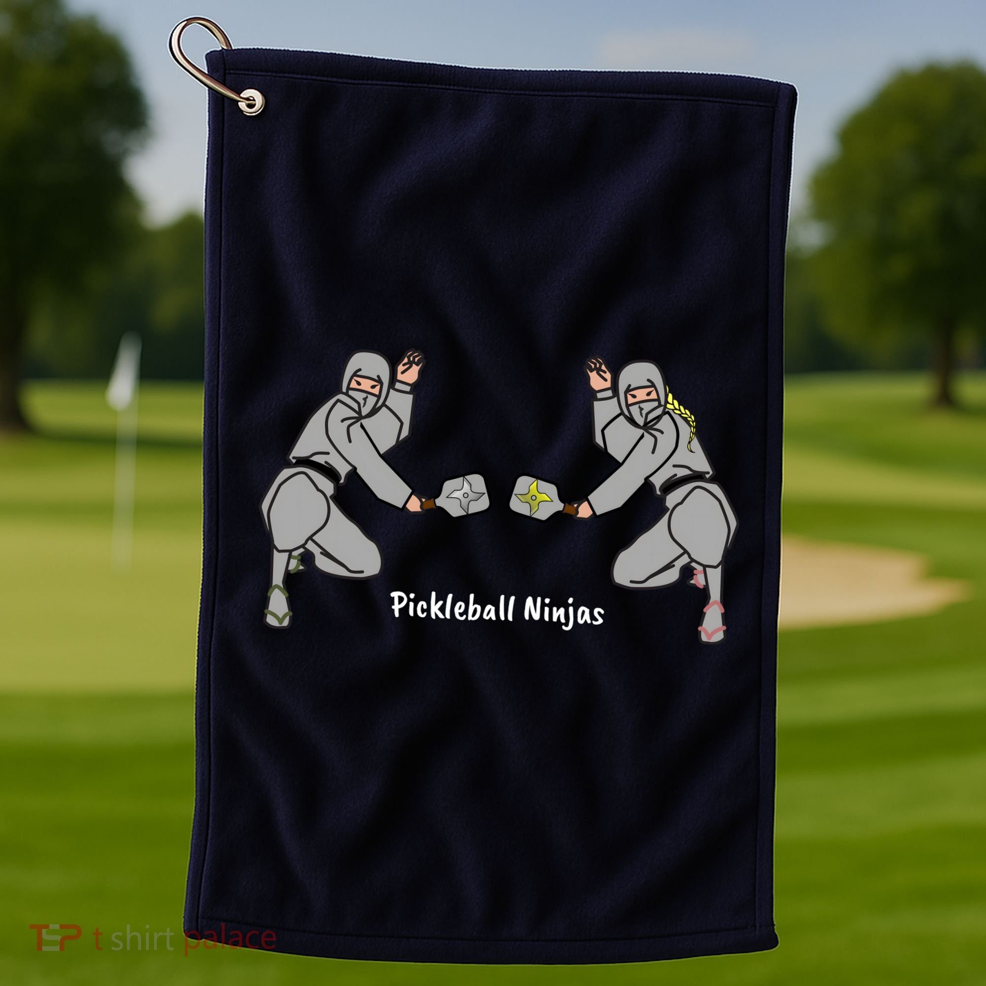 Fun Pickleball, Pickleball Ninja Mixed Doubles, Pickleball For Life Golf Towel